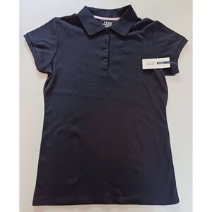 IZOD Girl's Approved School Uniform Polo Shirt X Large Color Navy NWT